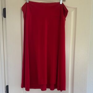 LuLaRoe Red Azure Skirt - Flowy A-Line Silhouette